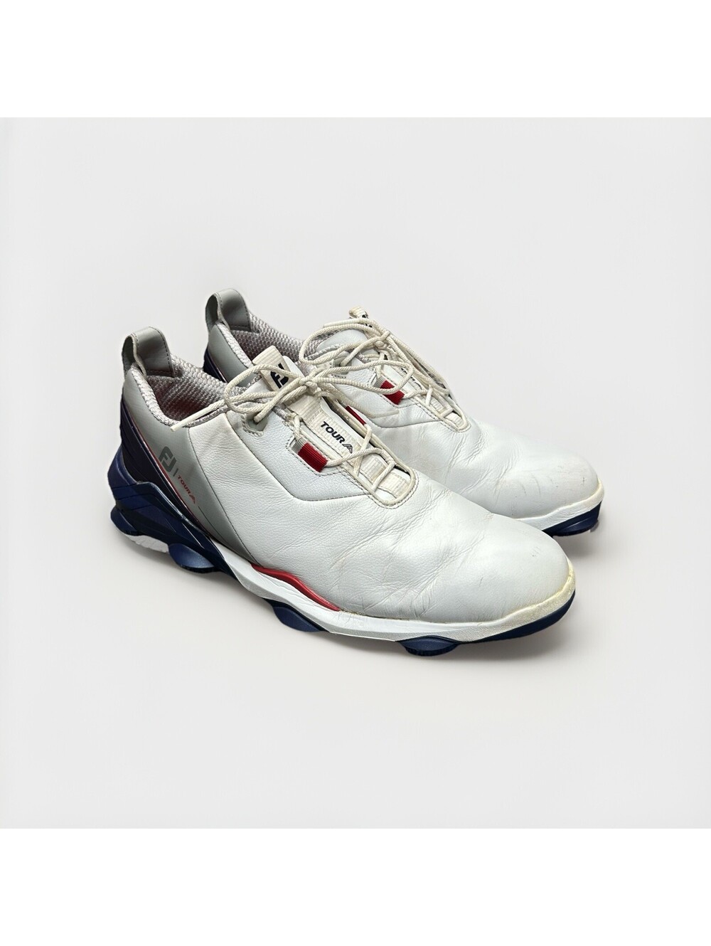 FootJoy Tour Alpha FJ Golf Shoes 55500 Mens Size 10 Men's White Gray Blue
